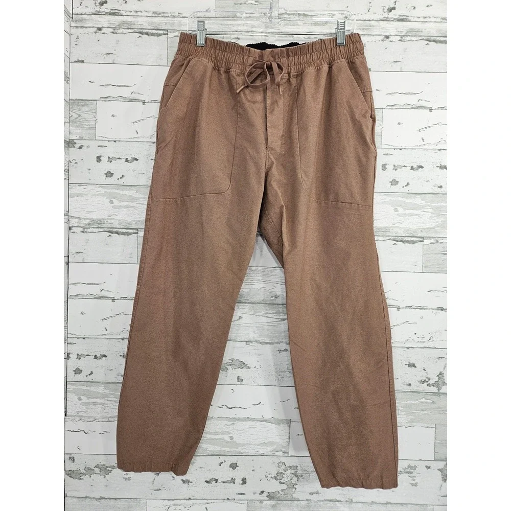 Lululemon ABC Mens Brown Drawstring Elastic Waist Stretch Pants Size L